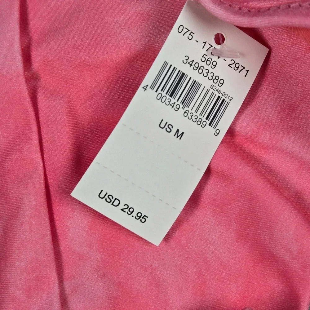 Aerie Cheekier Bikini Bottoms Coral Tie‎ Dye Floral Embroidered Size M